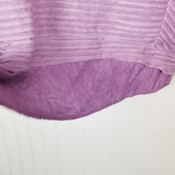 Soft Surroundings Long Sleeve Textured Purple Tunic Top High Low Size Medium - Picture 7 of 11